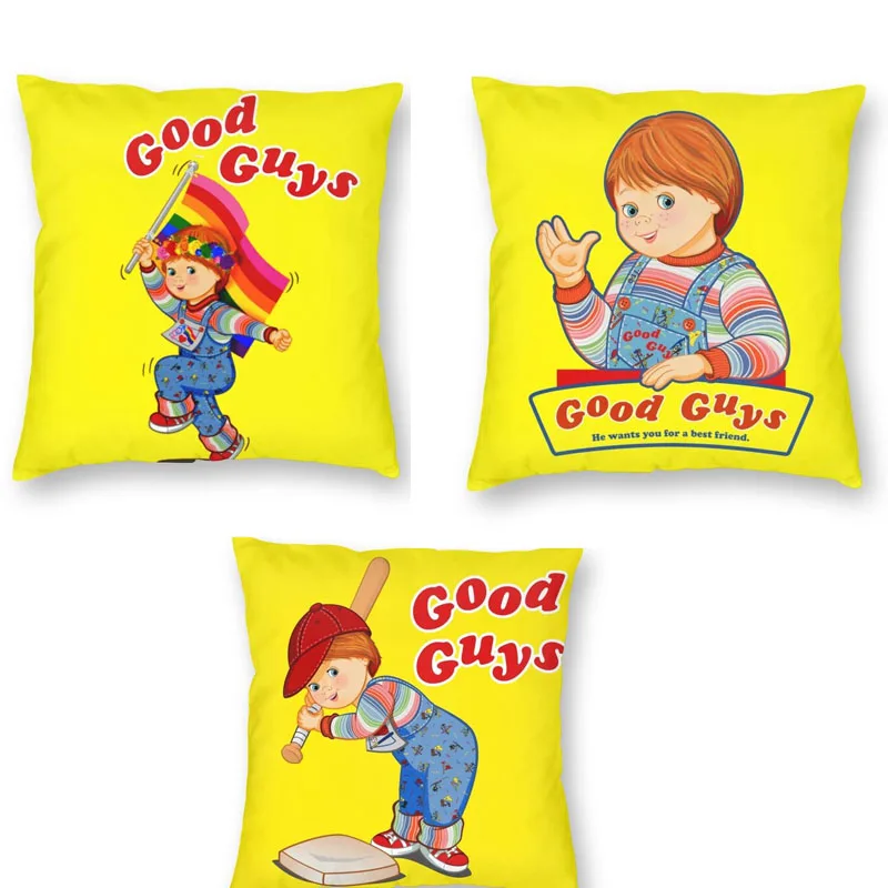 

Cartoon Man Kids Play Cushion Cover 3D Printed Doll Polyester Pillowcase for Living Room Car Pillowcase Decoration