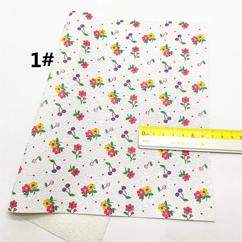 Листы из синтетической кожи с различным цветочным принтом фетровая подложка