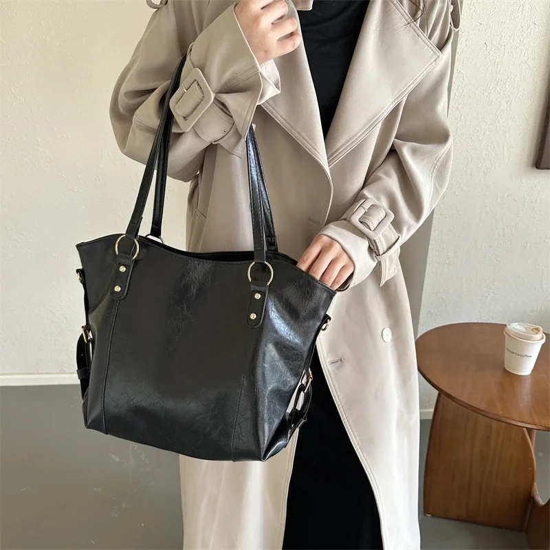 

PU Zipper Tote Bags Ladies Bags on Sale 2024 High Quality Autumn Solid Wallet New Fashion High Capacity Casual Handbag