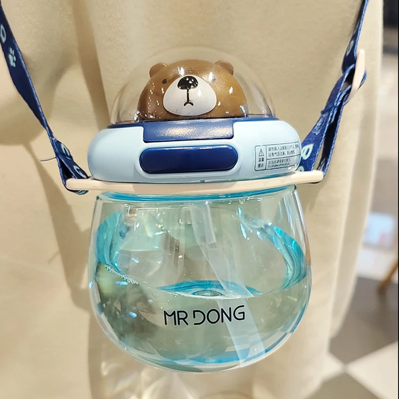 Милая бутылка для воды девочки стакан с соломинкой 650 мл чашка из тритана милый