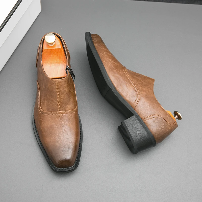 Классические туфли на низком каблуке мужские Модные Туфли Челси для мужчин