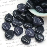 10pcs natural stone water drop shape blue sand stone no hole loose beads for jewelry making bracelet necklace size 10x12mm