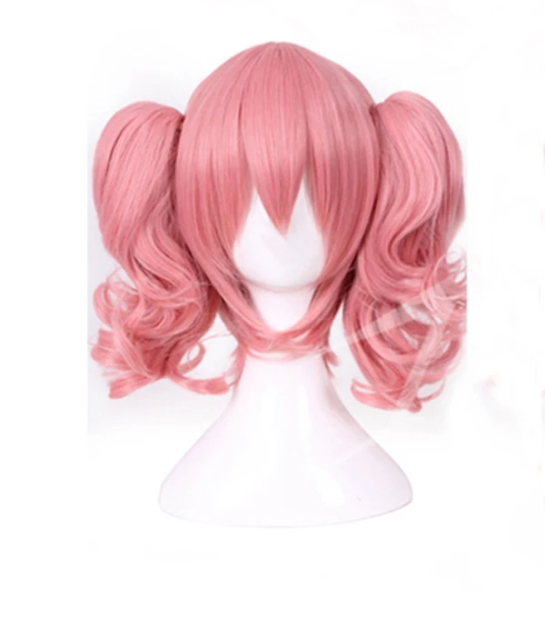 

High Quality Anime Inu x Boku SS Roromiya Karuta Short Pink Ponytails Heat Resistant Cosplay Costume Wig + Free Wig Cap