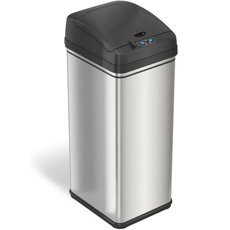 

13 gal Odor Absorbing Automatic Stainless Steel Kitchen Garbage Can