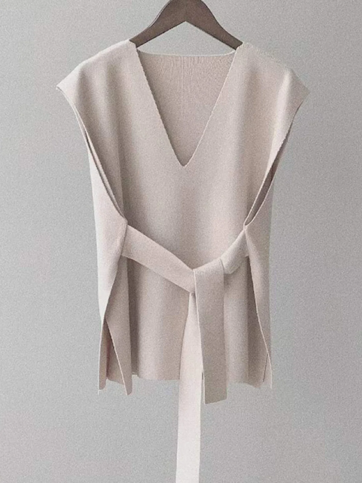 Sleeveless Vest Women's Spring/Autumn/Winter Internet Celebri Knitted Outerwear Outer Wear Fashion Korean Sle L...