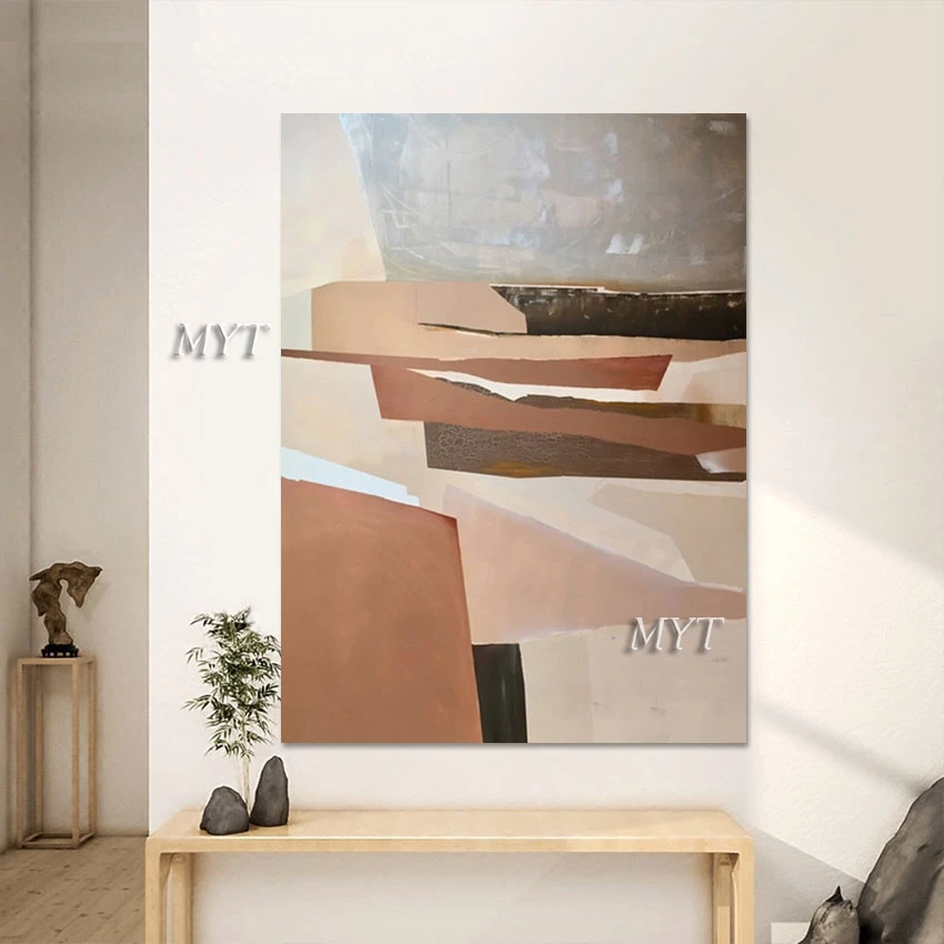 

Коричневый акриловый рисунок, льняная фотография, украшение для дома без рамки, современный дизайн стен, импортный товар из Китая