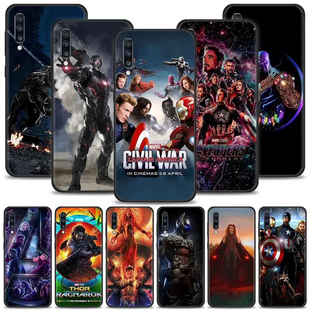 

Marvel Phone Case For Samsung Galaxy A50 A10 A70 M31 Coque A30 A20e M30s A20s Cover M51 M31s Funda Marvel Deadpool Iron Avengers