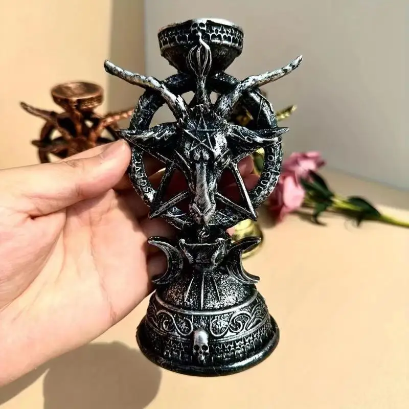 Резиновая статуэтка козы с хрустальным шаром серия Сатана