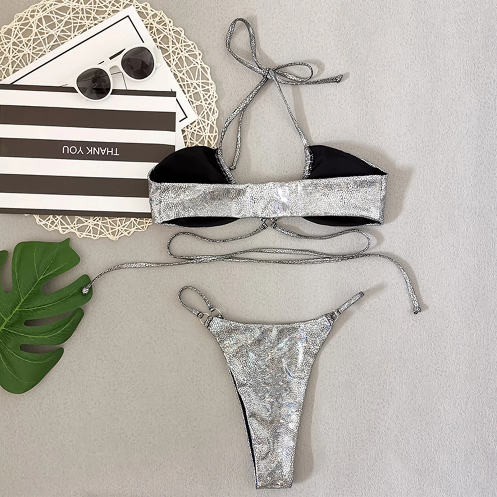 Женский купальник США Бесплатная доставка серебряная горячая золотая ткань