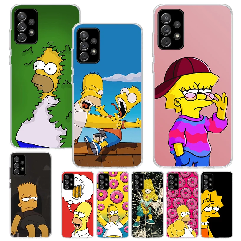 Cartoon Homers-S-Simpsons Print Soft Case for Samsung A51 A50 A21S A70 A71 Phone Shell A31 A41 A10 A20E A30 A40 A6 A7 A8 A9 Patt