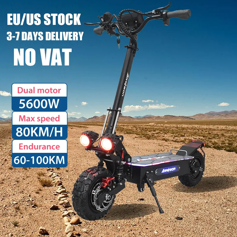 Powerful Electric Scooter Adults Brushless Double Motor W/Se