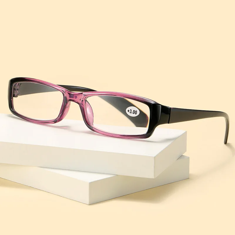 

Reading Glasses Rectangle Frame Clear Lens Eyeglasses Resin HD Presbyopia Glasses Men Women Ultralight Presbyopia Glasses