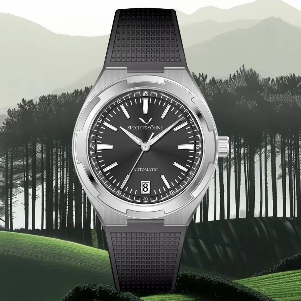 Specht &amp Söhne новые спортивные часы 37 мм для мужчин механические JAPAN NH35 Movt резиновый