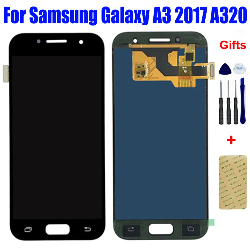 Для Samsung Galaxy A3 2017 A320 SM-A320F A320M A320Y ЖК-дисплей панель матрица Pantalla сенсорный экран дигитайзер стекло в сборе