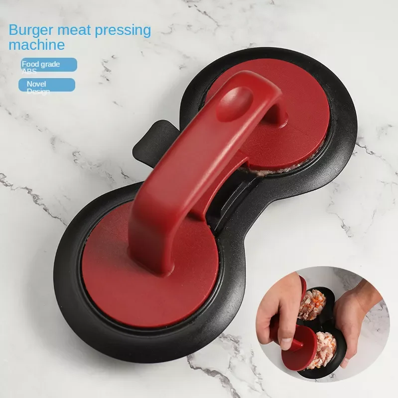 

ABS Burger Press Double Hole Hamburger Tool Kitchen Meat Mold Manual Food Maker for Cooking Chopped Steak Machine Stamp