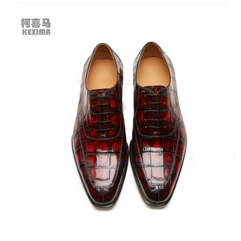 

KEXIMA CWV americas crocodile Leather men shoes custom shoes manual men shoes business men shoes fashion men formal shoes