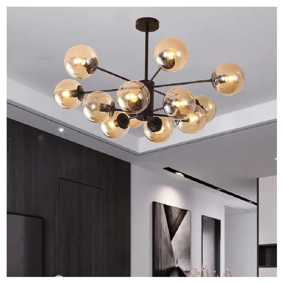 

LukLoy Nordic Modern Chandelier Dinning Room Susnpension Lamp Penant for Living Room Bedroom Restaurant Cafe Decoration Lights