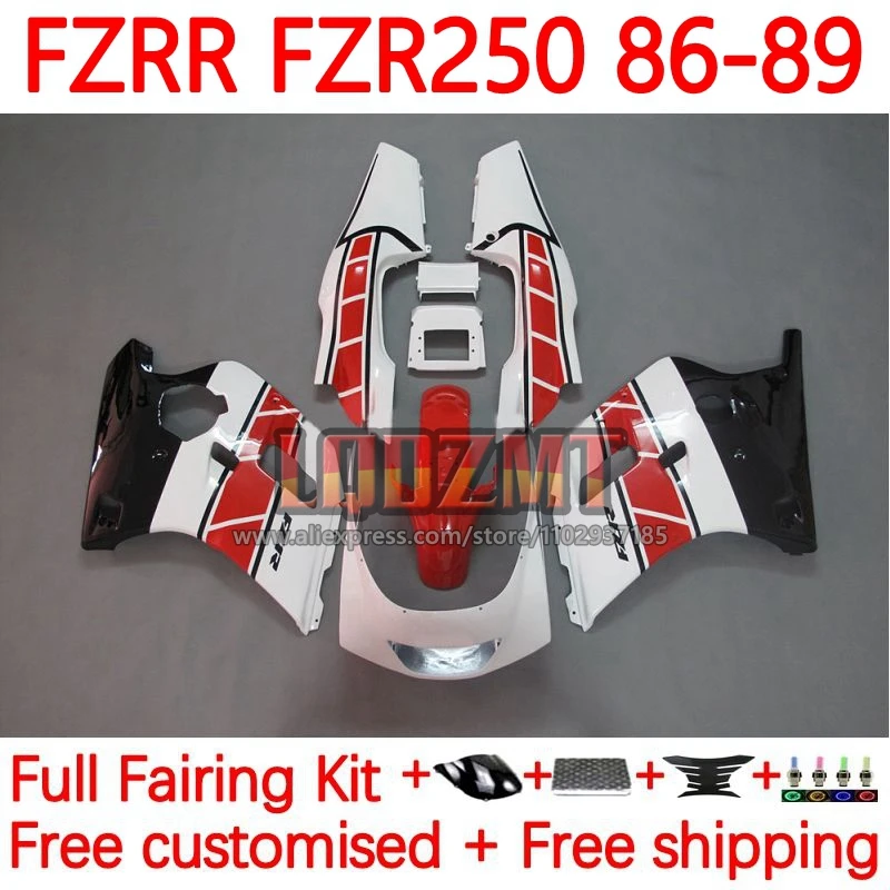 

Frame For YAMAHA FZRR FZR 250 250R FZR250RR FZR250 R FZR-250 1986 1987 1988 1989 FZR250R 86 87 88 89 Fairing Stock Red 45No.15