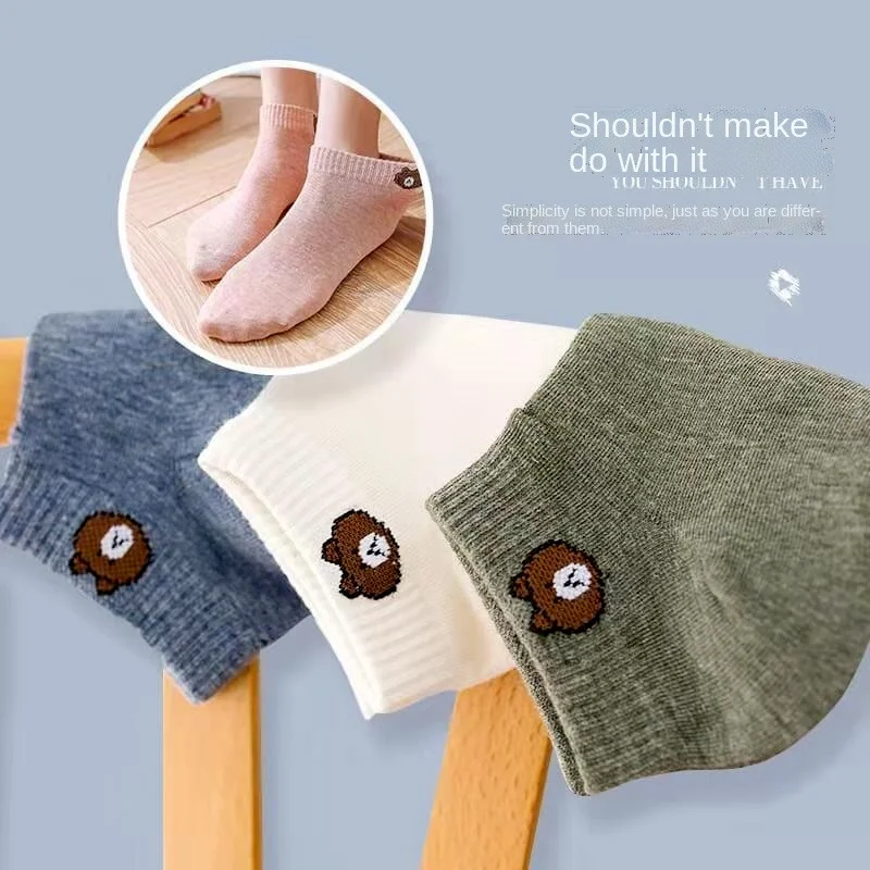 10pairs Cute Animal Cotton Socks Female Kawaii Cat With Dog Summer Short Sock Slippers Women Casual Soft Funny Boat Socks