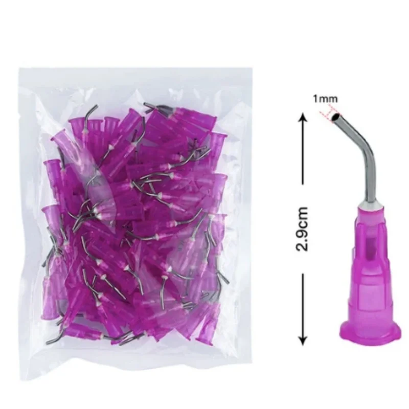 500 шт. одноразовые ирригационные изогнутые иглы для стоматологического орошения