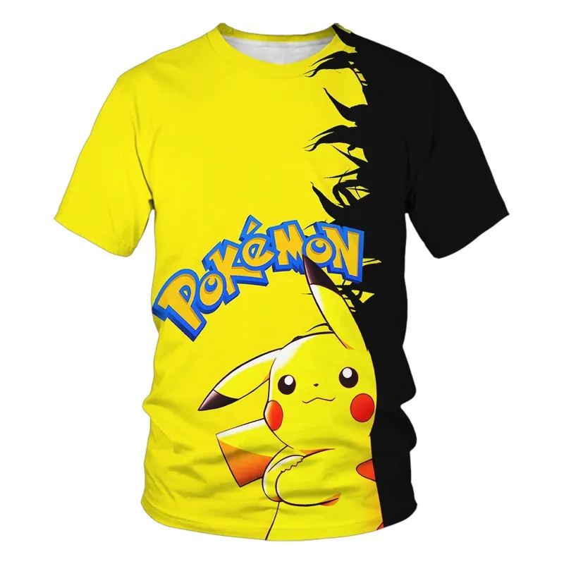 

3DPokemon Pikachu T-shirts Squirtle Summer Kids Tshirts Pokemon Boys Girls Anime Game Cartoon Fashion Hip Hop Clothing
