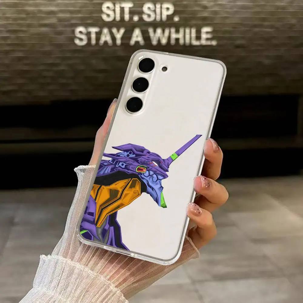 Фото Милый чехол для телефона N-Neon Genesis Evangelion для Samsung Galaxy, прозрачный чехол A52 A12 A51 S21 Edge S22 ULTRA S23 S24 S20LITE Plu №5