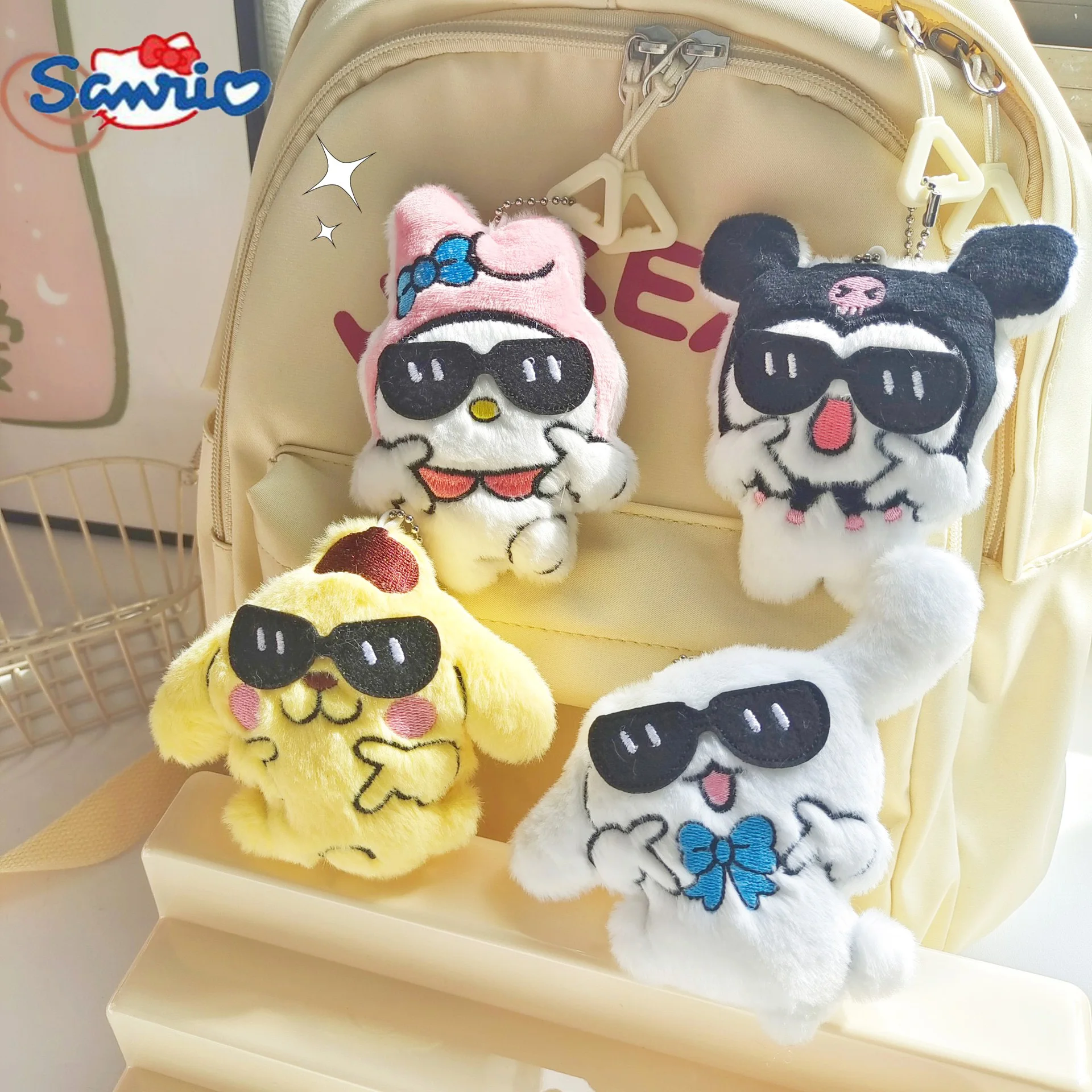Kawaii Hello Kitty плюшевые игрушки брелок Cinnamoroll Kuromi плюшевый кулон Itabag аксессуары вещи