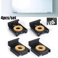 4pcs zinc alloy glass clamps frameless bathroom mirror glass wall mounting fixing kit with screws support plate clamp home