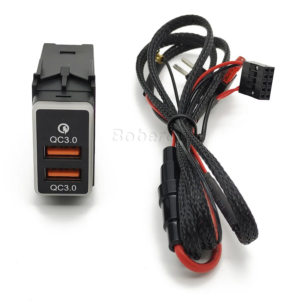 Зарядное устройство для Nissan X-Trail 2008-2012 с двумя портами разъем USB быстрой зарядки