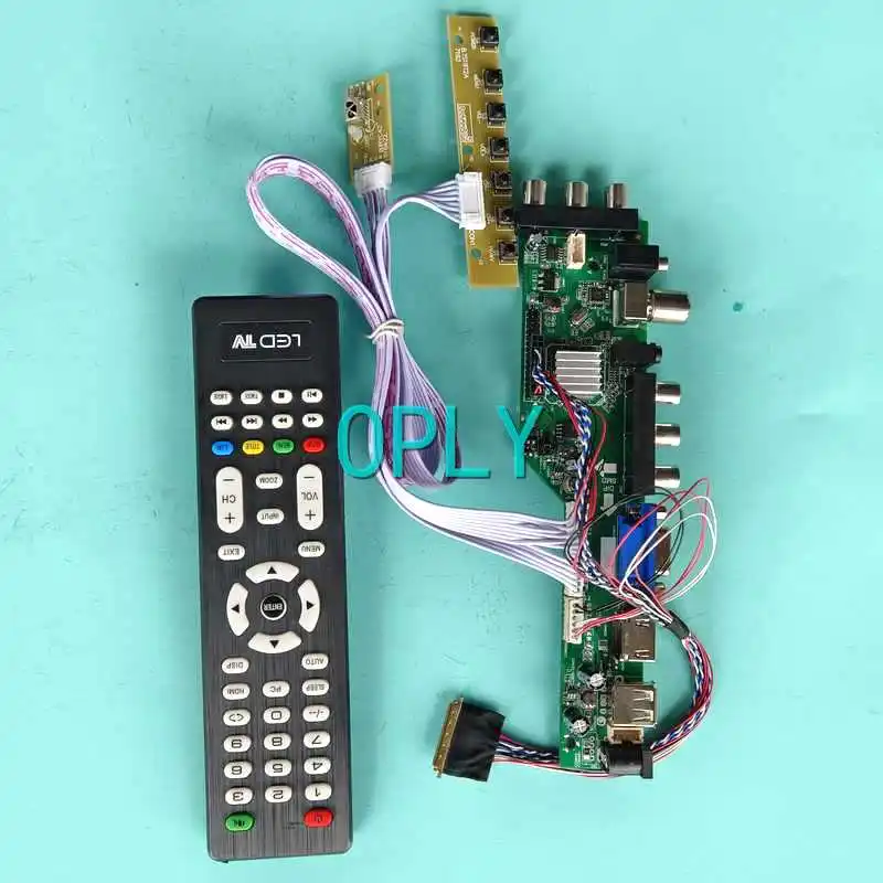 

DVB Digital LCD Panel Controller Board Fit CLAA116WA01A CLAA116WA03A 11.6" 1366*768 VGA HDMI-Compatible 40Pin LVDS AV RF USB Kit