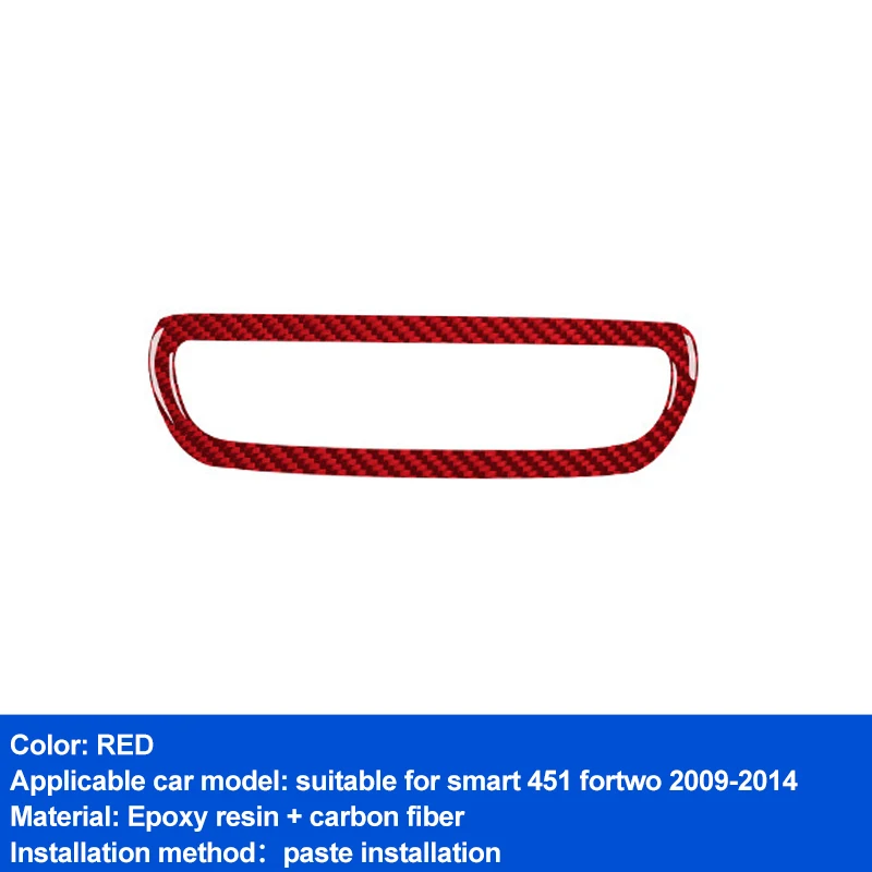 

Для Smart 451 Fortwo 2009-2014 автомобильный стиль из углеродного волокна, кнопка безопасности, декоративная наклейка, внутренняя модификация