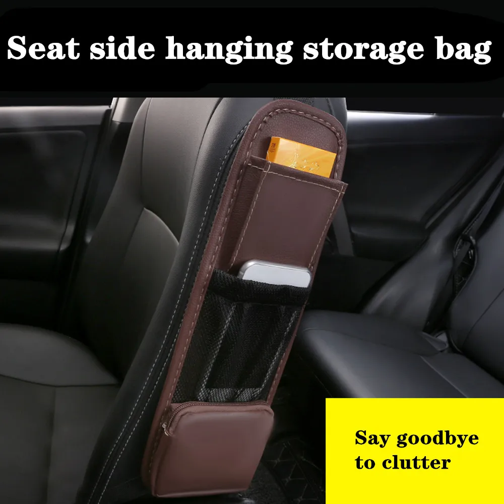 

Car Sideseat Organizer For Tissue Snacks Beverage Magzines Tools Stuffed Animals Car Seat Side Storage Bag High Quality Durable