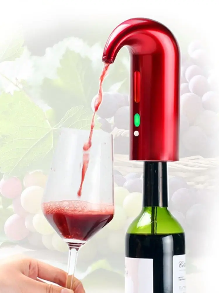 

Portable Smart Wine Decanter Electric Automatic Pourer Red Wine Aerator Pourer Pump One-Touch Instant Decanter USB Dispenser