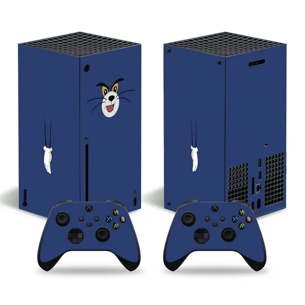 

New Cartoon Cat Skin Sticker Decal Cover for Xbox Series X Console and 2 Controllers Xbox Series X Skin Sticker Vinyl