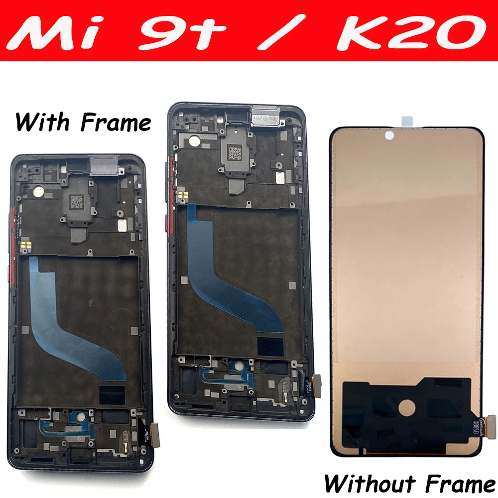 

Original 6.39" For Xiaomi Mi 9T AMOLED LCD Screen Display+Touch Panel Digitizer For Xiaomi Redmi K20 K20 Pro LCD Display + Frame