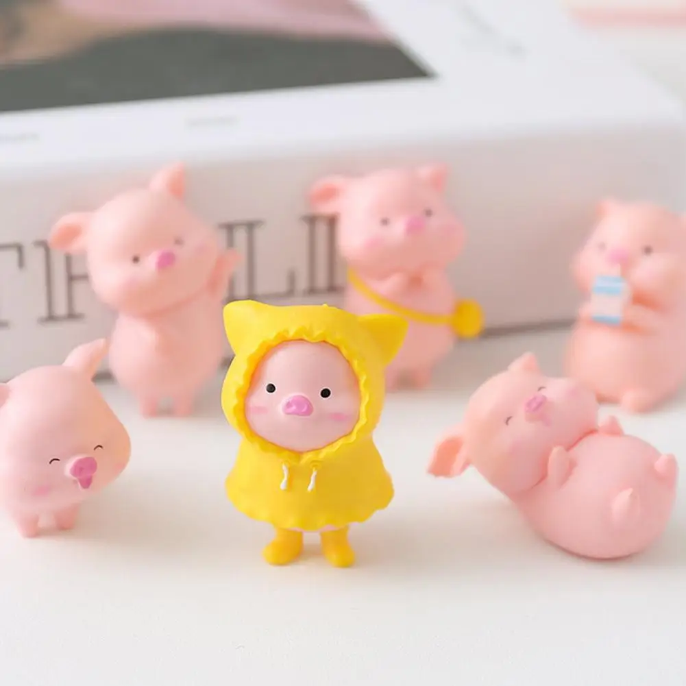 

Cartoon Chic Fairy Garden Dollhouse Pig Decoration Lightweight Pig Ornament Artistic for Gifts