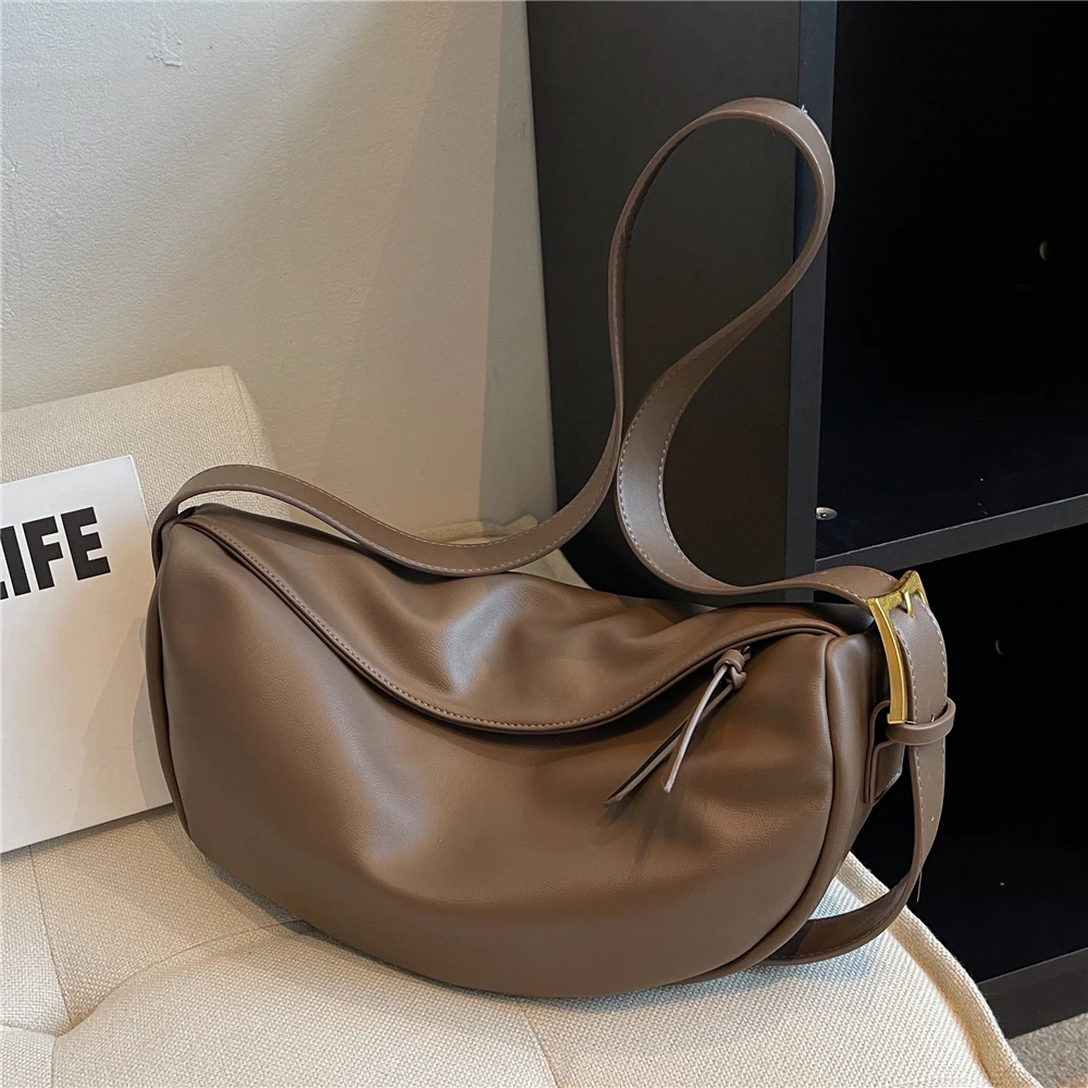 

Женское седло для Хобо, дизайнерские полуширокие трендовые дамские сумочки на ремешке, большие 2022 мягкие зимние сумки через плечо с мехом и Луной