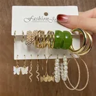 Набор женских серег TOBILO, корейские жемчужные Висячие серьги для женщин, геометрические золотые акриловые серьги, трендовая бижутерия, подарочные аксессуары