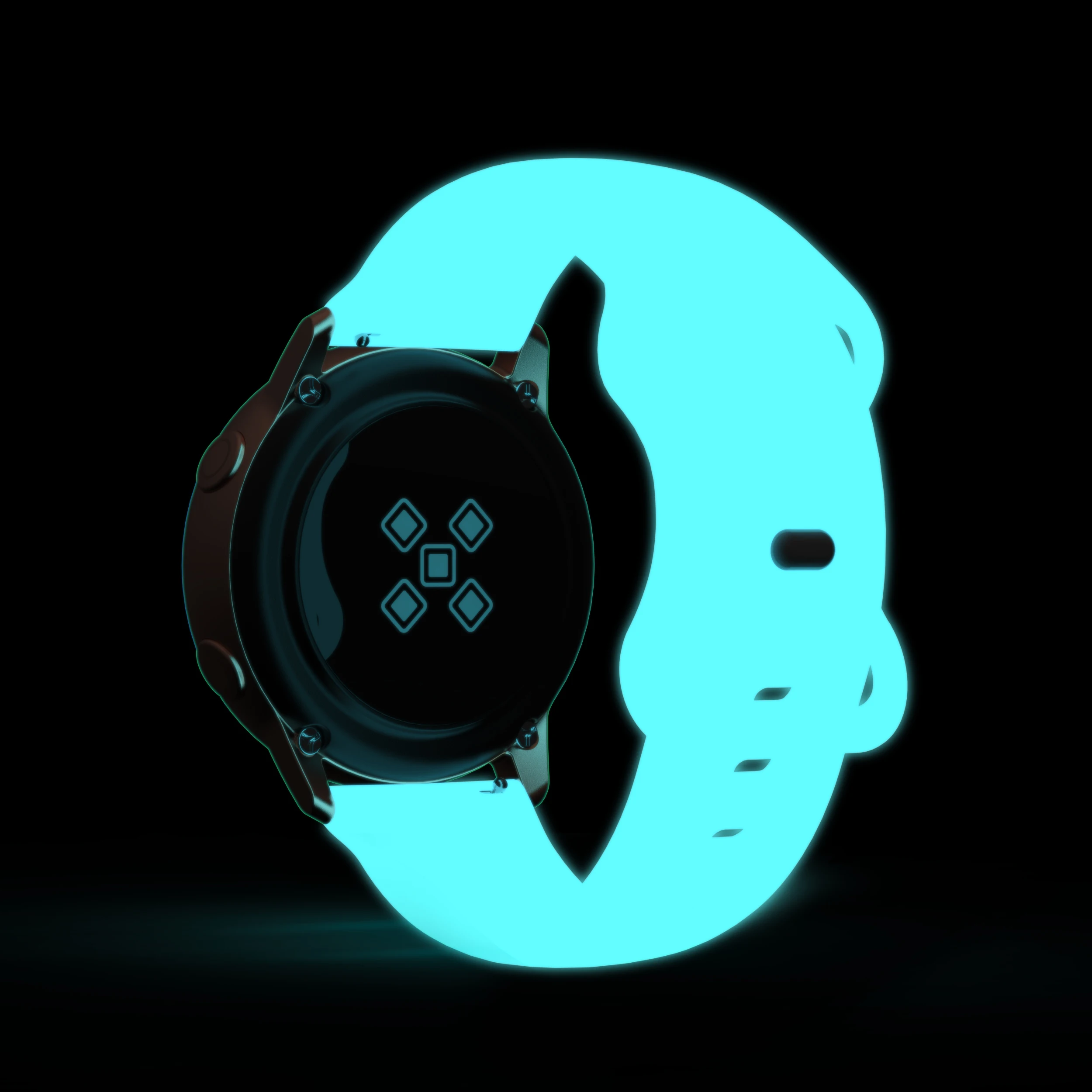 Силиконовый светящийся ремешок 20 мм для Huami Amazfit GTS 4 Mini 3 2e Bip 3 pro Amazfit Active 2 GTR mini Браслет (art.: 3920cd8afa12f) - 3920cd8afa12f