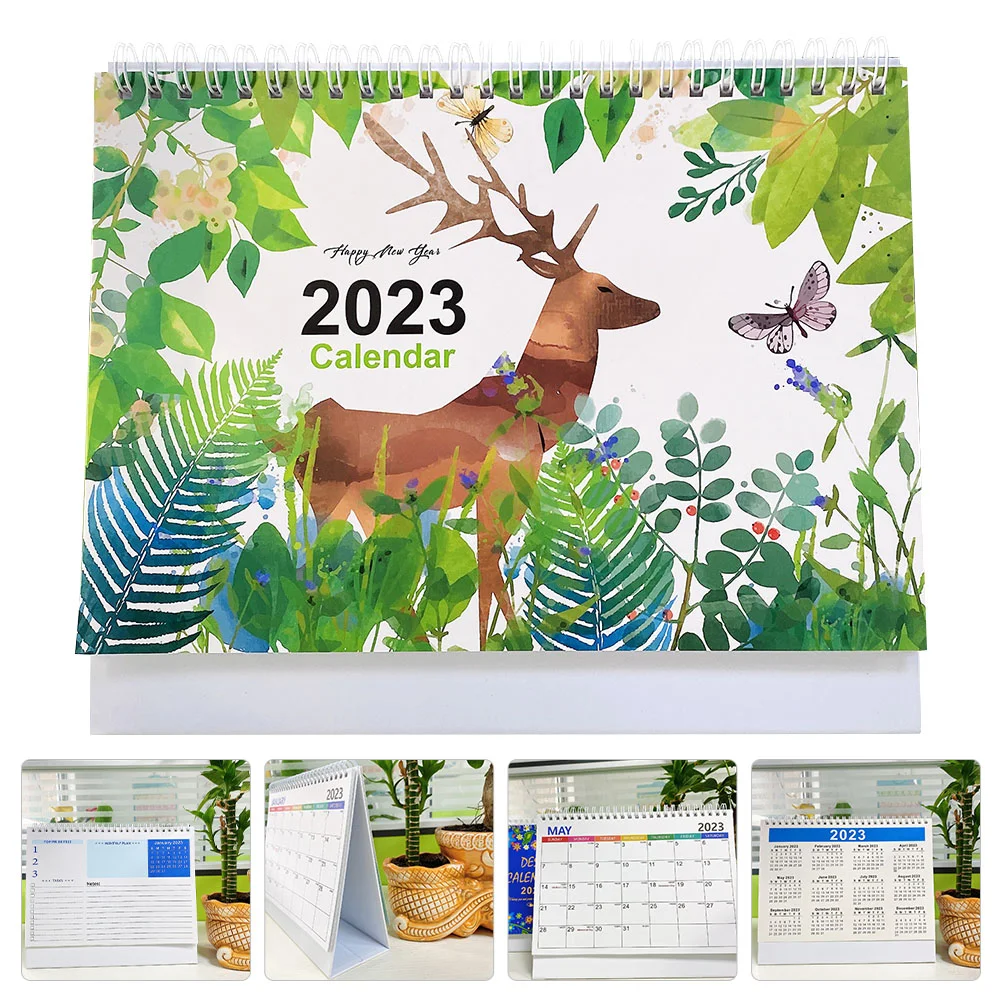 

Calendar Desk Desktop Planner Monthly Office Standingtable Schedule Agenda Stand Englishdaily Planning Decorative Tent 2023 Memo