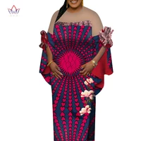 new bintarealwax african clothes for women african dress sexy floor length print wax dress wedding party date wy8672