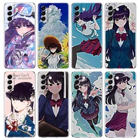 komi cant communicate phone case for samsung galaxy s22 5g s20 ultra s21 fe 5g s10e s9 s8 s10 plus note 20 10 lite clear cover