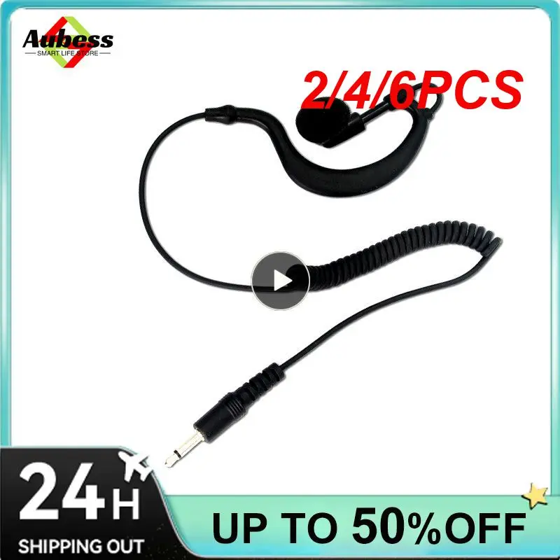 

2/4/6PCS In Ear Rotating Speaker Stereo Soft Rubber Ear Loop Wired Earphone Earpiece For Mp3 Smartphones