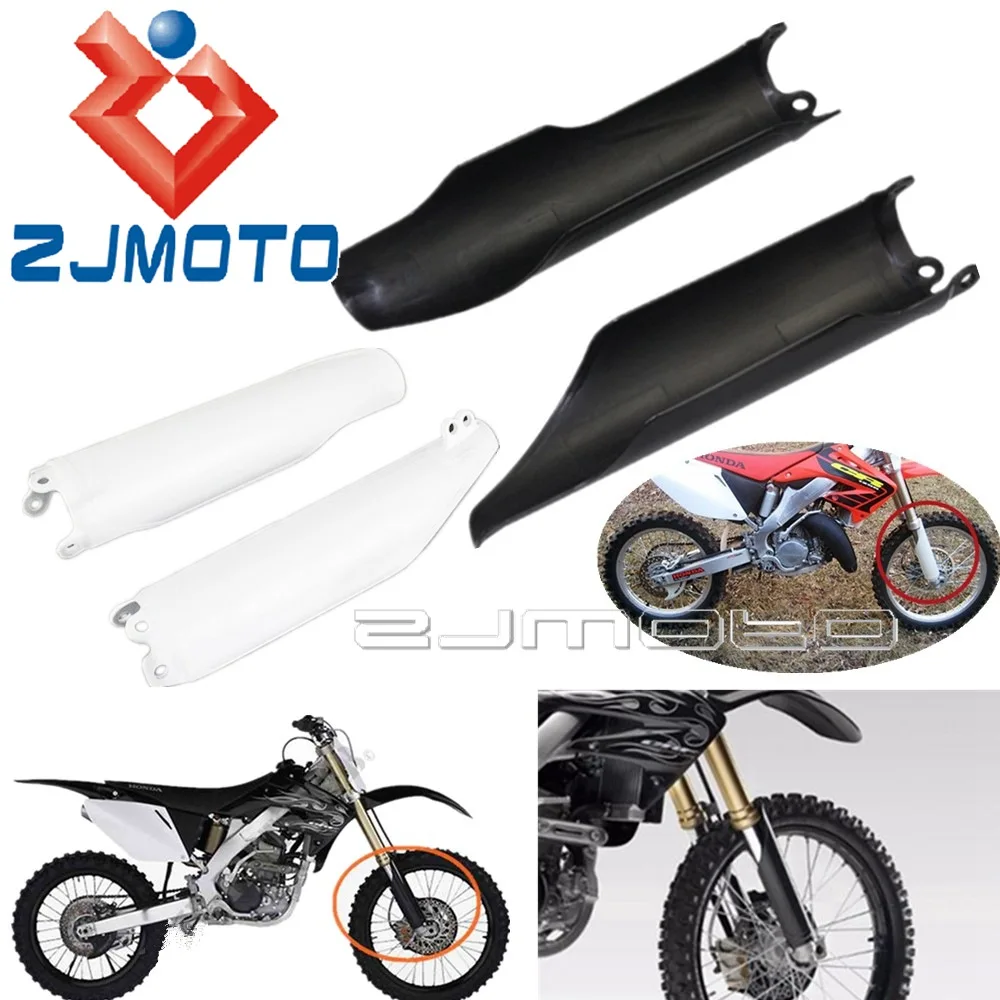 Грязевой велосипед белые вилки для CRF450X 2005-2017 пластиковые черные мотоцикла Honda CR125