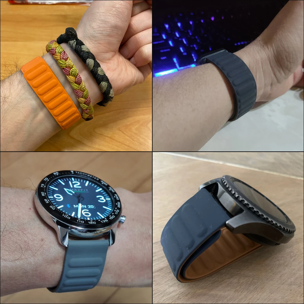 20mm 22mm watch strap for samsung galaxy watch 3 46mm 42mm silicone magnetic band active 2 strap bracelet for huawei watch gt 2 free global shipping