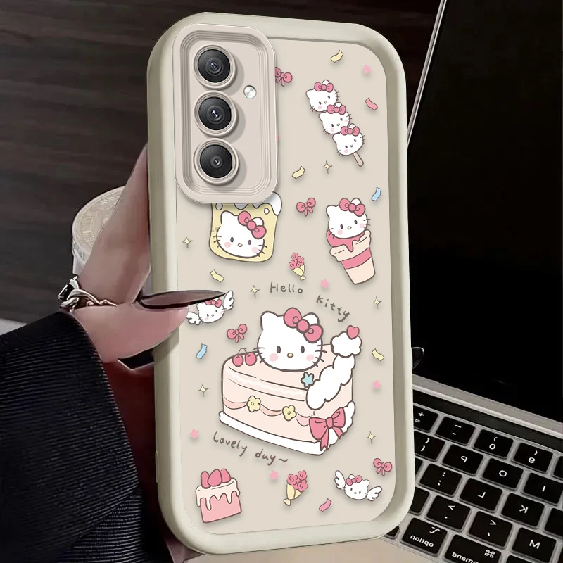 Sanrio Hello Kitty Торт мягкий чехол для телефона Samsung Galaxy A55 5G A35 A25 A15 A05 A05S A24 A13 A23 A12 A22 A32 A52