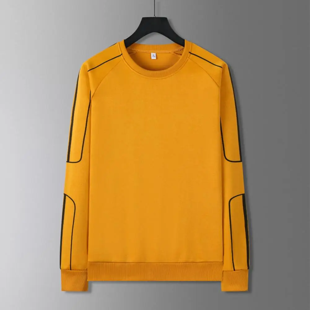 

Soft Chic Colors Matching Plus Size Men Fall Tops Casual Men Sweatshirt Pullover Men Daily Clothes