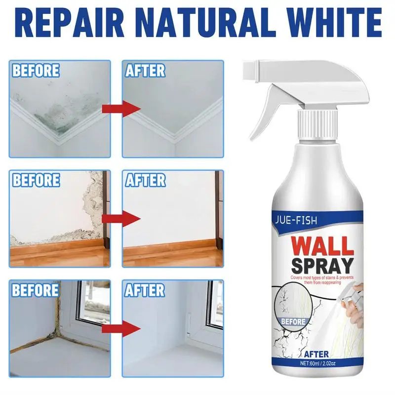 

Wall Spray Paint Versatile Wall Repair Paint Water-Based Paint White Peel Covers Up Stain Sealing Ceiling Paint Stain Remover