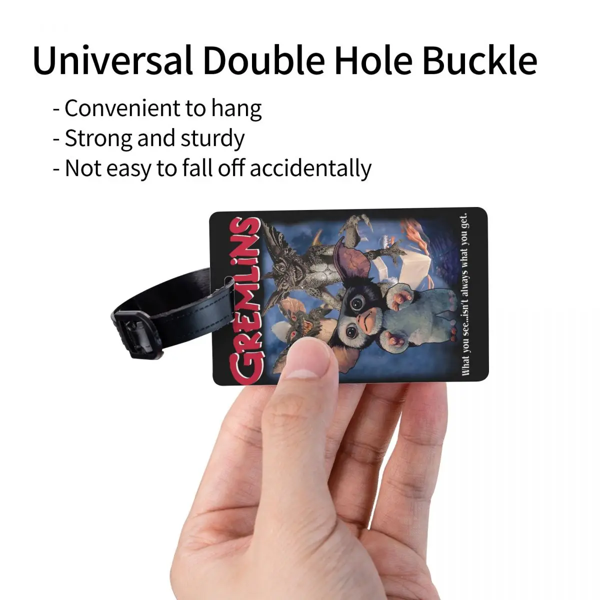 Custom Gremlinss Mogwai Luggage Tags for Suitcases Funny 80s Movie Gizmo Monster Baggage Privacy Cover ID Label
