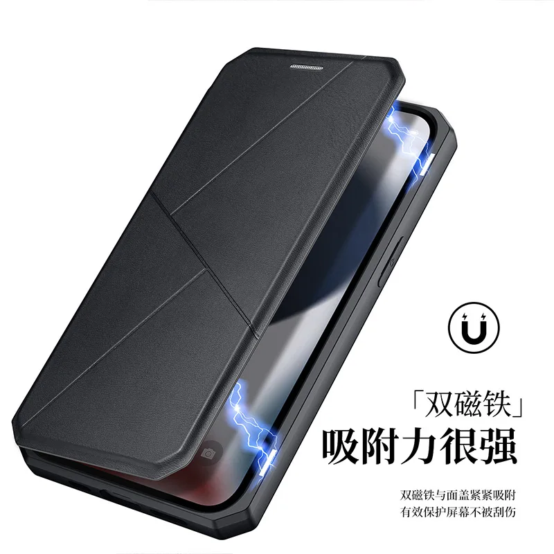 Duxducis Original Luxury Pu Leather Case For Iphone 13 Pro Max Coque Thin Flip Cover Wallet Phone Cases For Iphone13 Mini